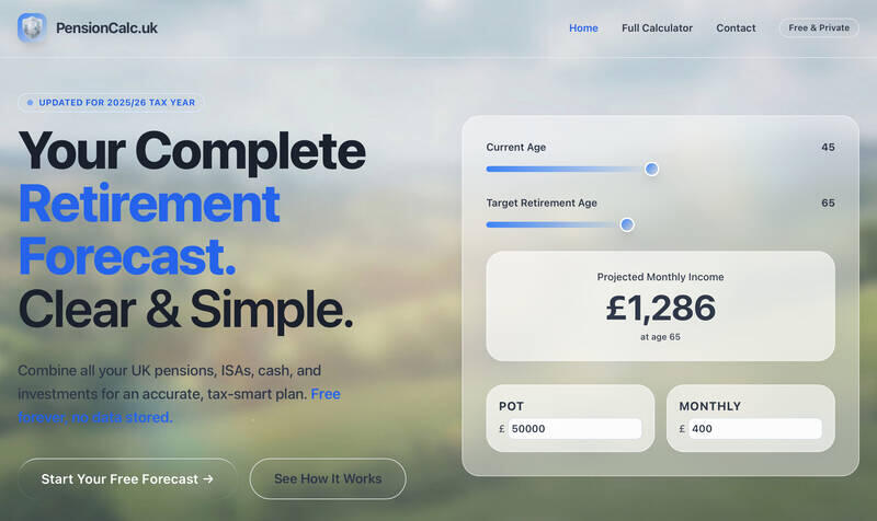 PensionCalc project preview