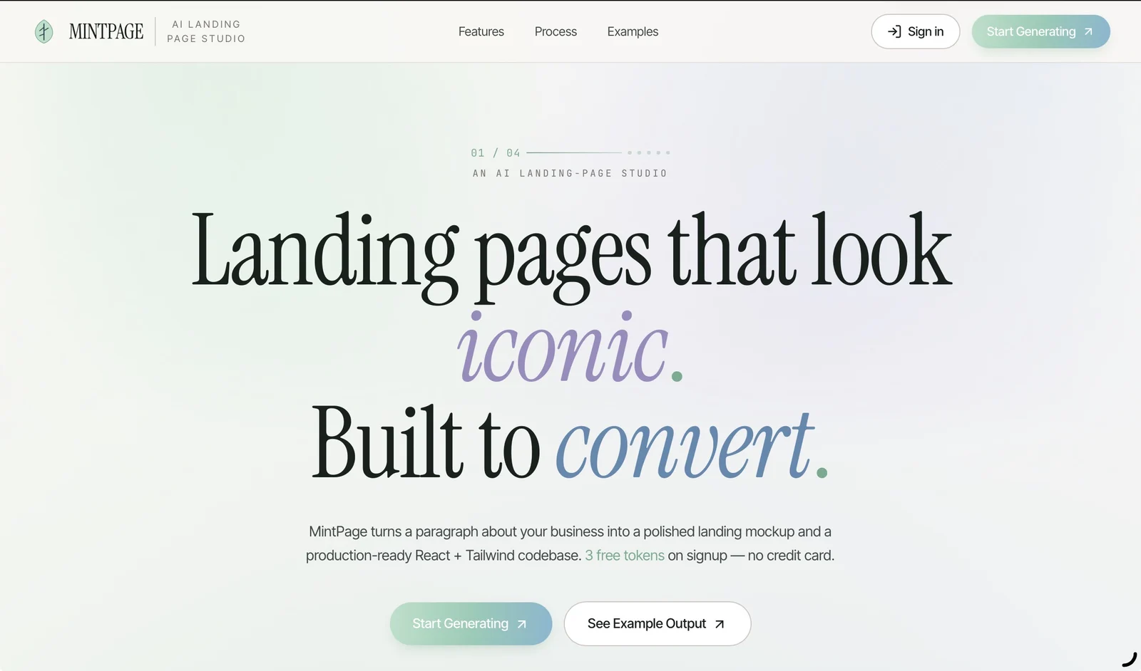 MintPage.pro project preview