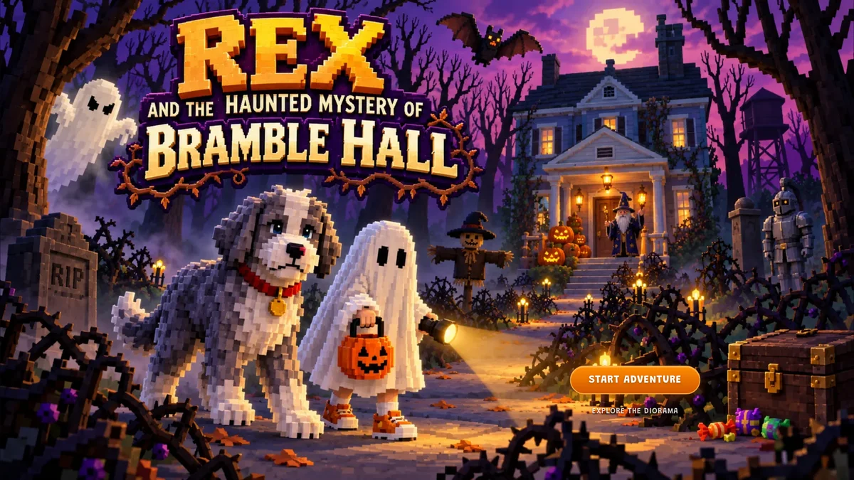 Rex and the Haunted Mystery of Bramble Hall interactive story adventure