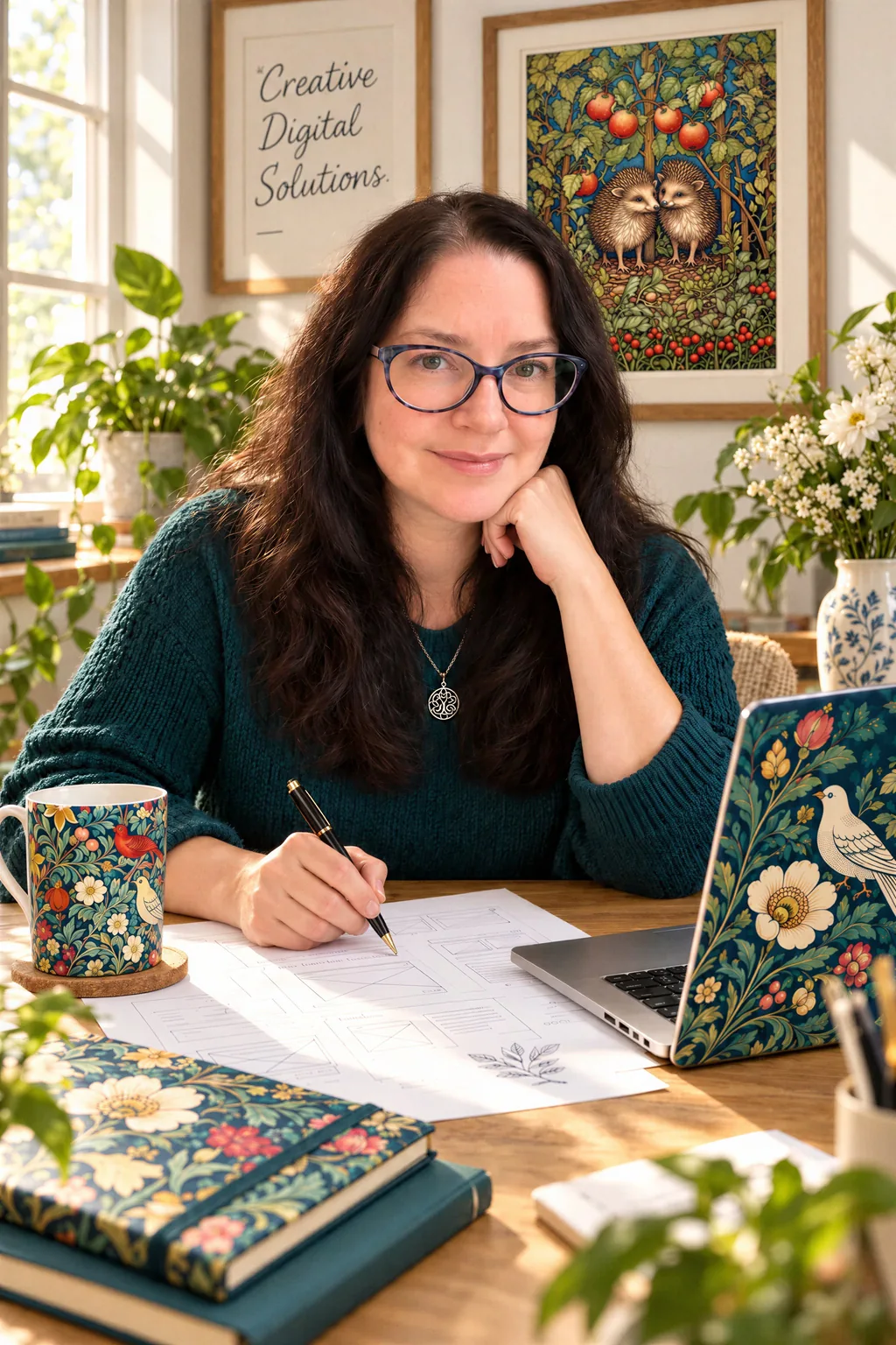 Ruth Heasman in her design studio