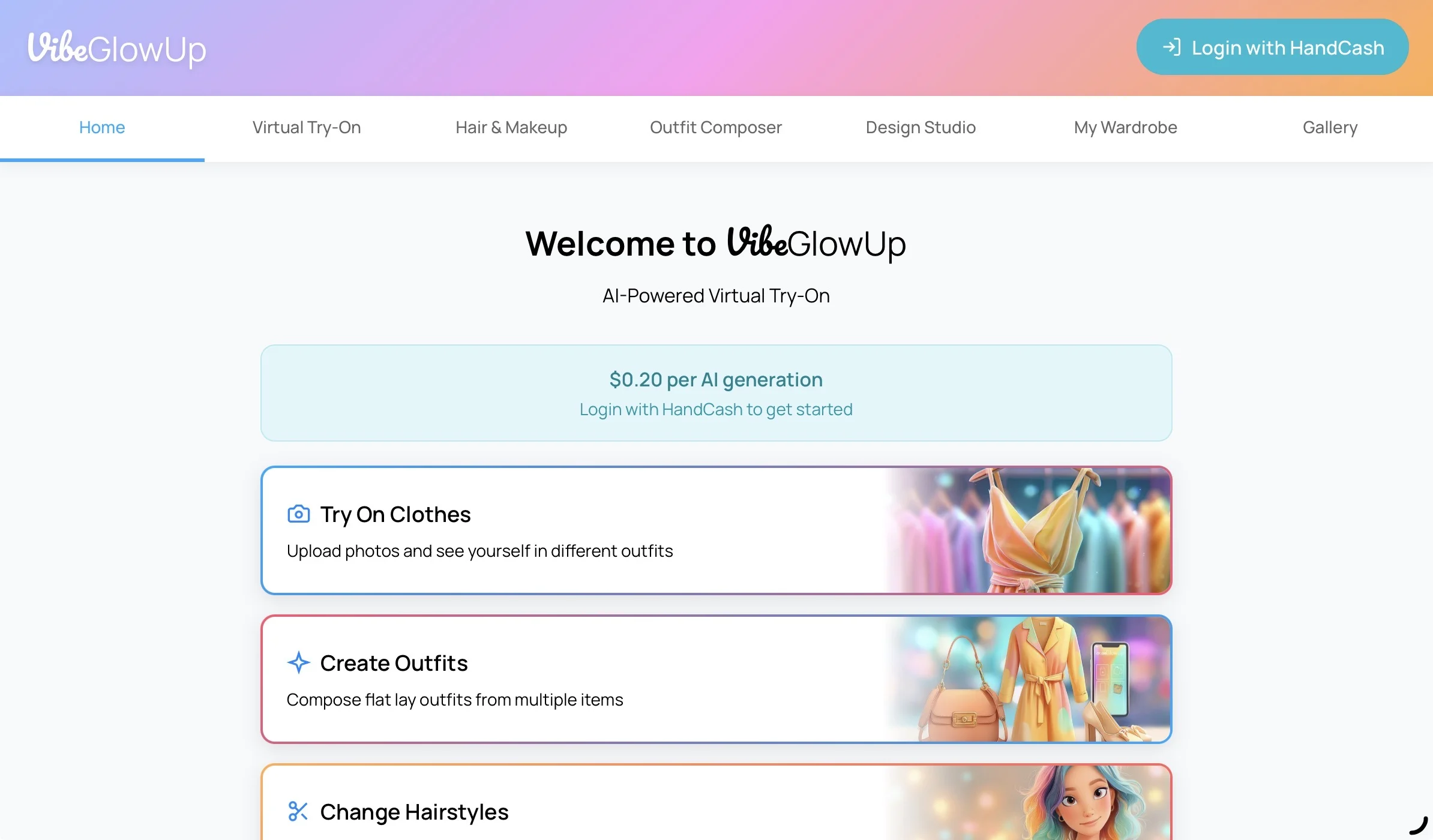 VibeGlowUp project preview